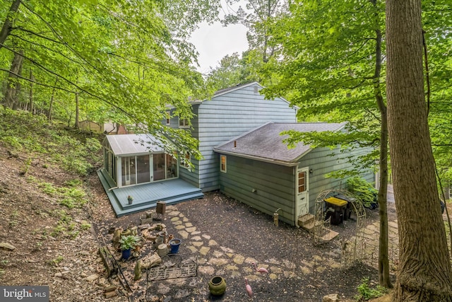 355 Arden, Gulph Mills, PA 19428 - view of patio with a sunroom