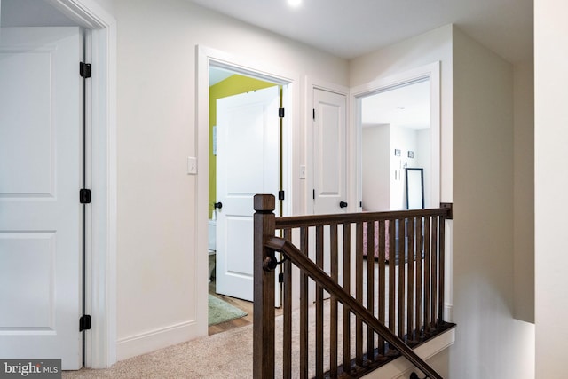528 N Third St, Martinsburg, WV 25404 - hallway featuring an upstairs landing and baseboards