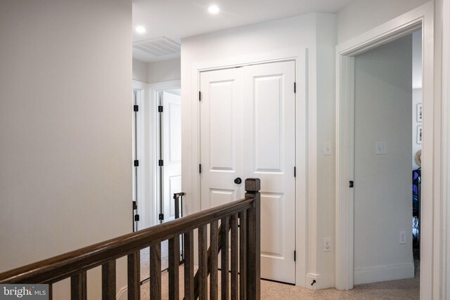 528 N Third St, Martinsburg, WV 25404 - corridor featuring light colored carpet, recessed lighting, and baseboards