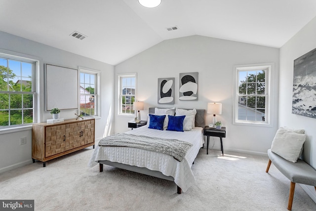 9509 Lincoln Ave, Manassas, VA 20110 - carpeted bedroom featuring vaulted ceiling and baseboards