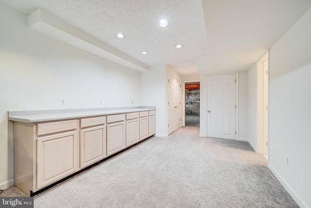 1434 Cellar Creek Way, Herndon, VA 20170 - bar with light colored carpet, recessed lighting, baseboards, and a textured ceiling
