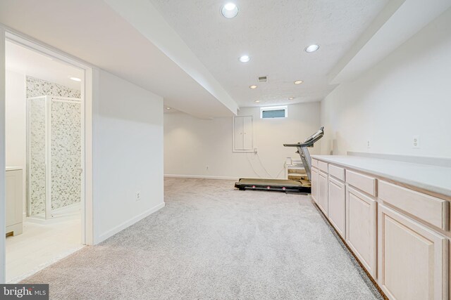 1434 Cellar Creek Way, Herndon, VA 20170 - workout area featuring recessed lighting, light carpet, and baseboards