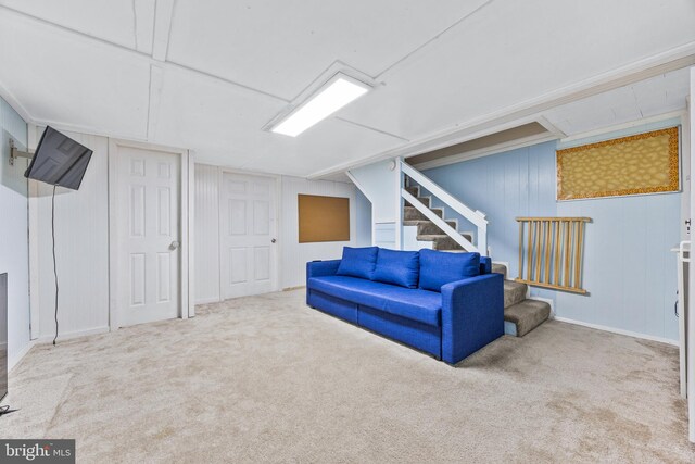 1518 Becklow Ave, Baltimore, MD 21220 - finished basement featuring stairs and carpet flooring