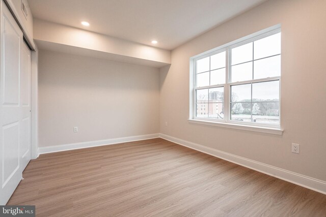4096 Conshohocken Ave Unit A2, Philadelphia, PA 19131 - spare room featuring light wood-style floors, baseboards, and recessed lighting