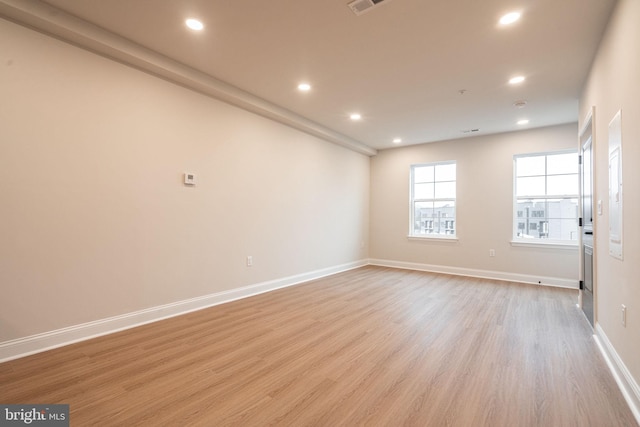 4096 Conshohocken Ave Unit A2, Philadelphia, PA 19131 - empty room with light wood-type flooring, baseboards, and recessed lighting