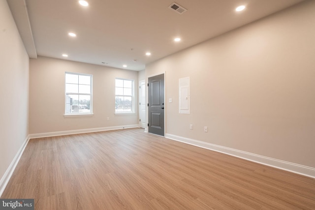 4096 Conshohocken Ave Unit A2, Philadelphia, PA 19131 - spare room with recessed lighting, light wood-type flooring, baseboards, and electric panel
