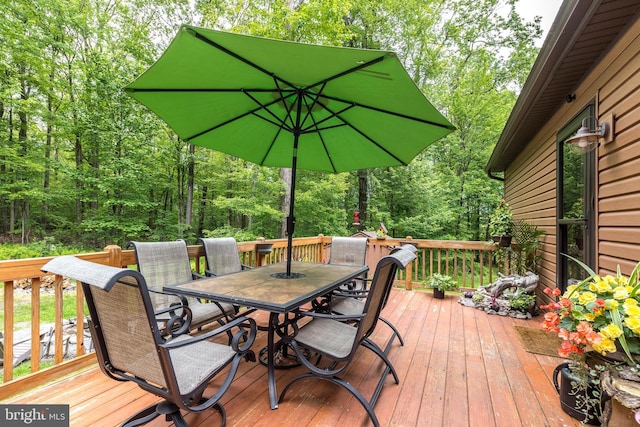 2733 Wood Ln, Morgantown, PA 19543 - wooden terrace with outdoor dining space