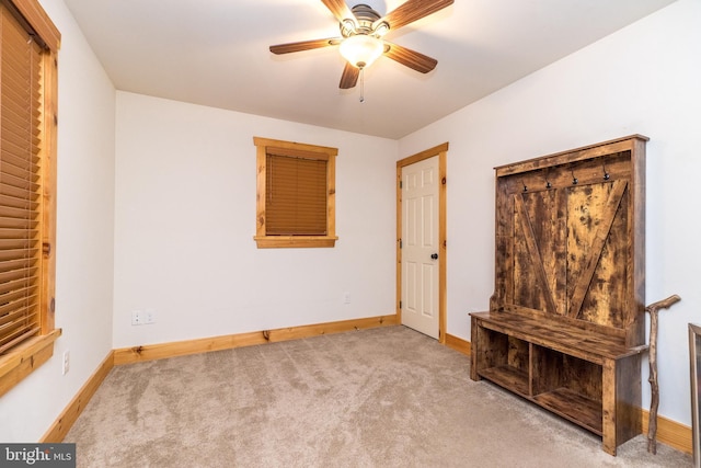 2733 Wood Ln, Morgantown, PA 19543 - unfurnished bedroom with baseboards, carpet flooring, and ceiling fan