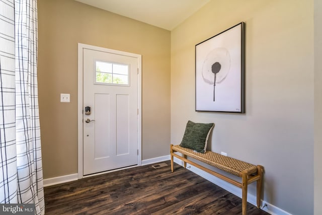 730 Aldora Dr Unit 114, Aberdeen, MD 21001 - foyer entrance with baseboards and dark wood-style flooring
