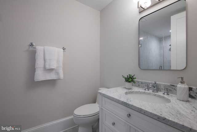 6040 Nebraska Ave NW, Washington, DC 20015 - bathroom featuring vanity, toilet, and tiled shower