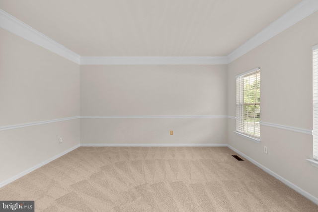 6404 Distant Melody Pl, Columbia, MD 21044 - empty room featuring ornamental molding, light colored carpet, and baseboards