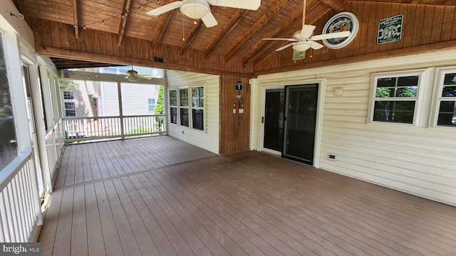 6404 Distant Melody Pl, Columbia, MD 21044 - unfurnished sunroom with ceiling fan