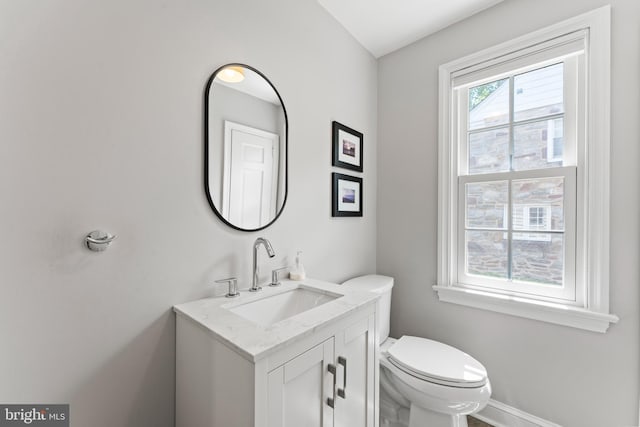1110 Clover Hill Rd, Wynnewood, PA 19096 - bathroom with vanity, baseboards, and toilet
