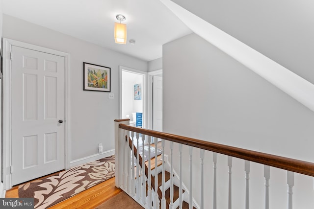 1110 Clover Hill Rd, Wynnewood, PA 19096 - hallway with an upstairs landing and baseboards