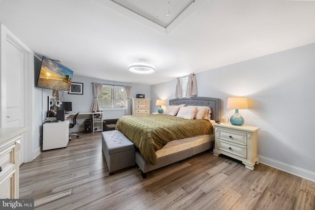 420 Conifer Dr, Forked River, NJ 08731 - bedroom featuring light wood-style floors, baseboards, and a desk