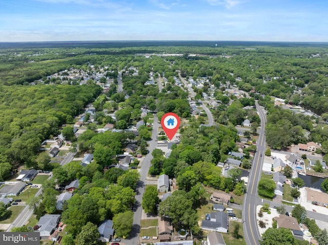 420 Conifer Dr, Forked River, NJ 08731 - aerial view of property's location with a heavily wooded area and nearby suburban area