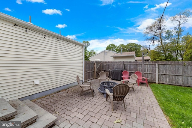 420 Conifer Dr, Forked River, NJ 08731 - view of patio / terrace with a fire pit and grilling area