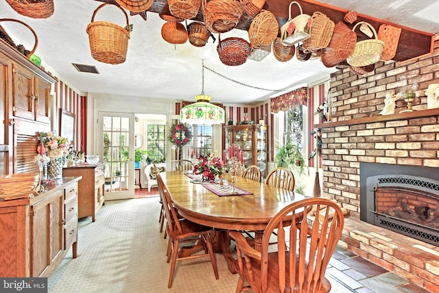 1150 S Mountain Rd, Dillsburg, PA 17019 - dining room featuring a brick fireplace