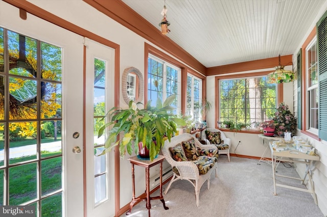1150 S Mountain Rd, Dillsburg, PA 17019 - sunroom with plenty of natural light, baseboards, and carpet floors