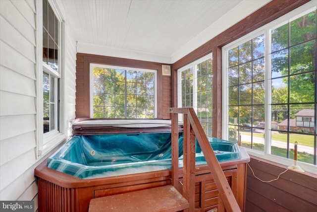 1150 S Mountain Rd, Dillsburg, PA 17019 - sunroom with a hot tub and plenty of natural light