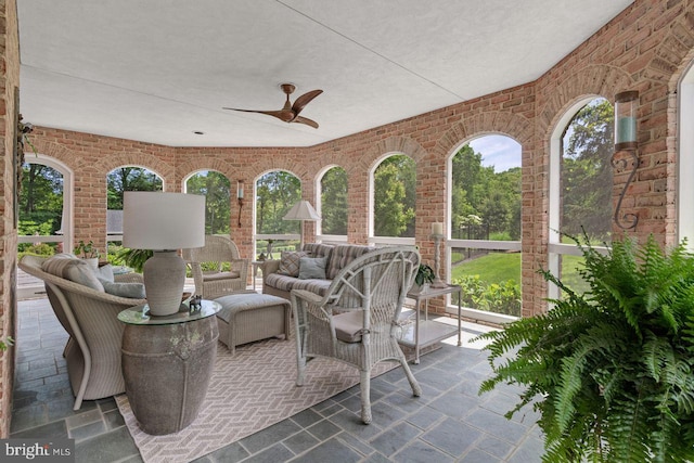 121 Eshelman Rd, Lancaster, PA 17601 - view of patio featuring an outdoor living space and a ceiling fan
