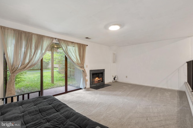 2339 Millennium Ln, Reston, VA 20191 - carpeted bedroom with a fireplace with flush hearth, access to outside, and baseboards