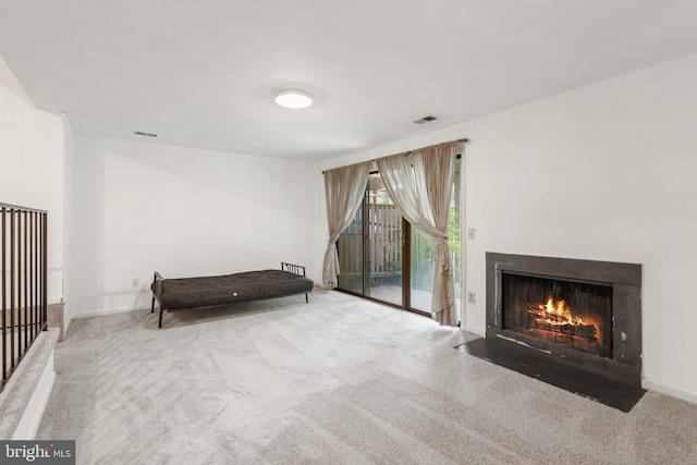 2339 Millennium Ln, Reston, VA 20191 - living area with carpet and a fireplace with flush hearth
