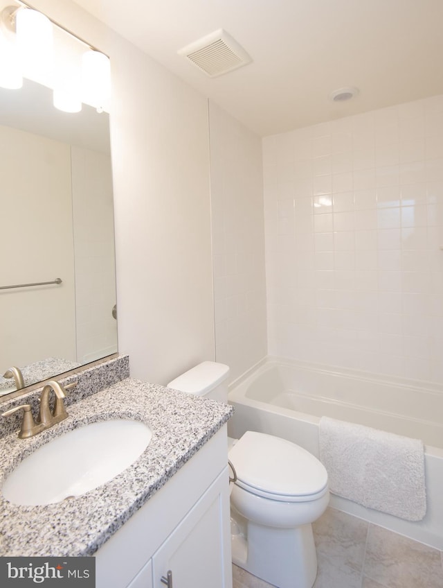305 Shipyard Dr Unit 61, Cambridge, MD 21613 - full bath with vanity, toilet, washtub / shower combination, and tile patterned floors
