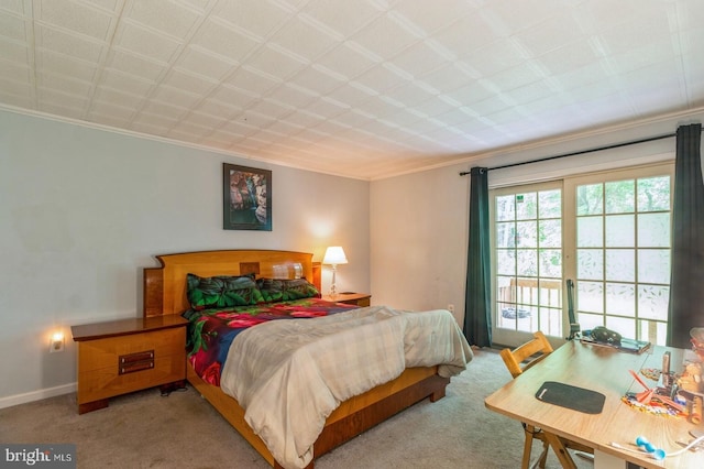 136 Chalkboard Ct, Moorestown, NJ 08057 - bedroom with ornamental molding, carpet, and baseboards