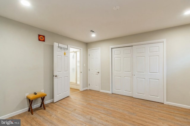 136 Chalkboard Ct, Moorestown, NJ 08057 - unfurnished bedroom featuring baseboards, light wood finished floors, and recessed lighting