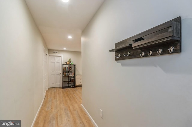 136 Chalkboard Ct, Moorestown, NJ 08057 - hallway with recessed lighting, wood finished floors, and baseboards
