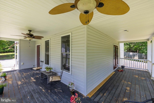 27 Athens Ln, Ruther Glen, VA 22546 - porch with a ceiling fan