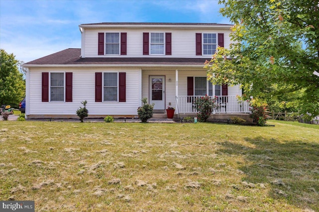 69 Calais Dr, Reading, PA 19605 - view of front of property with a porch and a front yard