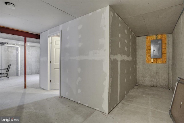 69 Calais Dr, Reading, PA 19605 - unfinished below grade area with electric panel