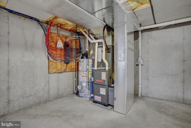 69 Calais Dr, Reading, PA 19605 - unfinished below grade area with gas water heater and heating unit