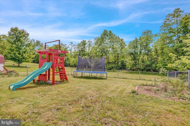 69 Calais Dr, Reading, PA 19605 - view of jungle gym with a trampoline