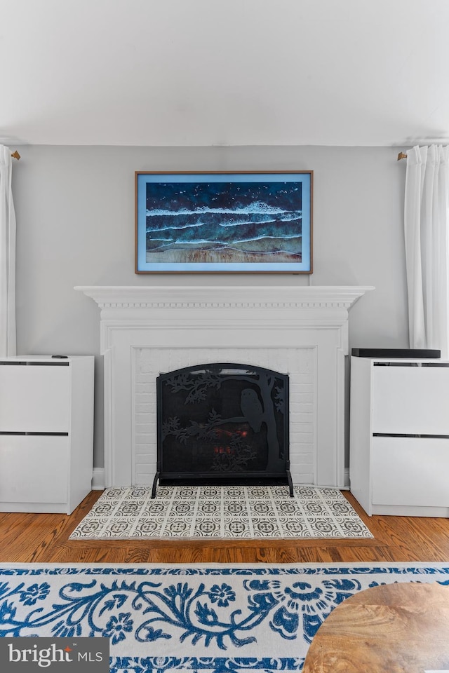 812 E Haverford Rd, Bryn Mawr, PA 19010 - detailed view of a fireplace and wood finished floors