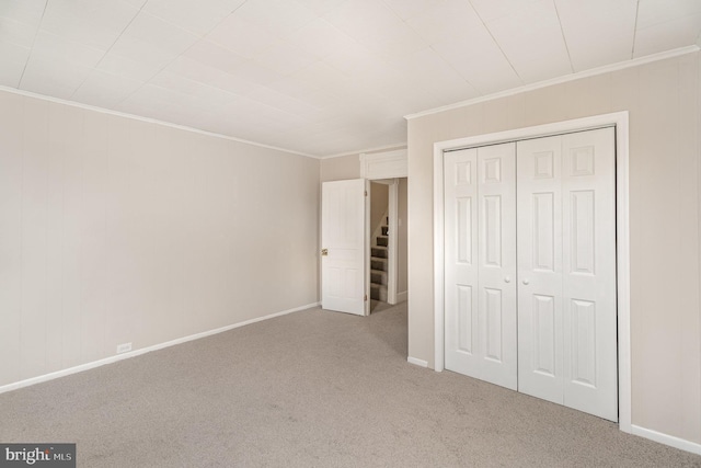 17 Umberto Ave, New Cumberland, PA 17070 - unfurnished bedroom featuring carpet floors, ornamental molding, baseboards, and a closet