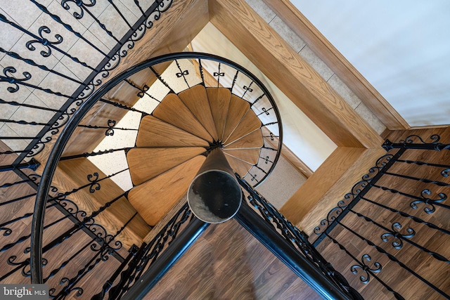 1874 Roundtop Rd, Wellsboro, PA 16901 - staircase with wood finished floors