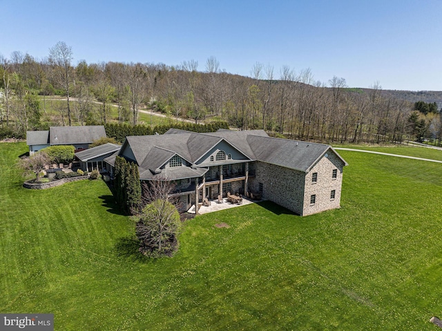 1874 Roundtop Rd, Wellsboro, PA 16901 - view from above of property with a forest