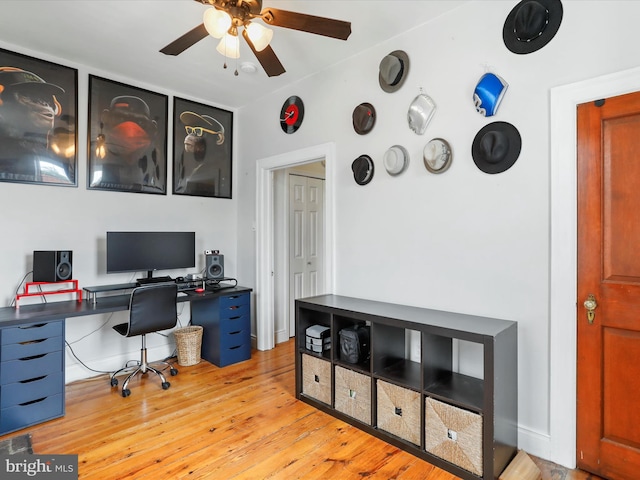 25 E Potomac St, Williamsport, MD 21795 - home office featuring ceiling fan and wood finished floors