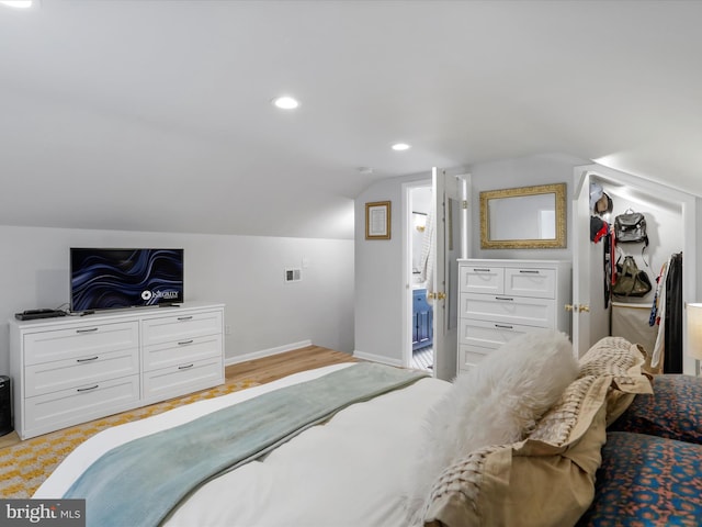 25 E Potomac St, Williamsport, MD 21795 - bedroom featuring vaulted ceiling, recessed lighting, and baseboards