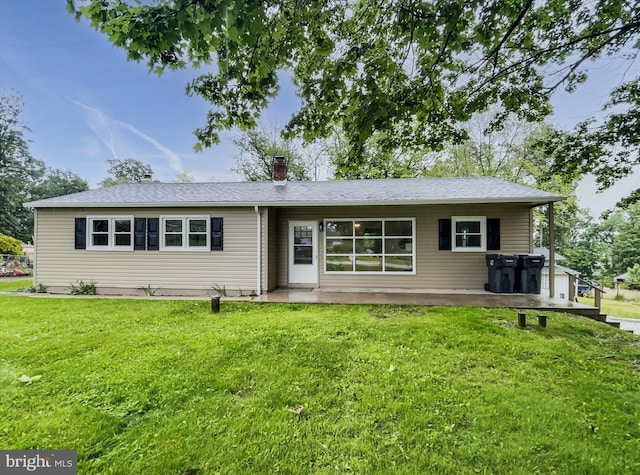 6985 Old Harrisburg Rd, York Springs, PA 17372 - single story home with a front lawn and a chimney