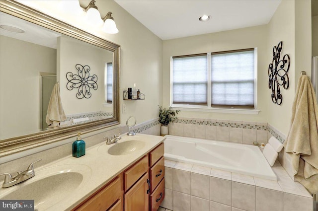 159 Waterford Ln, Reading, PA 19606 - full bath featuring a bath and double vanity