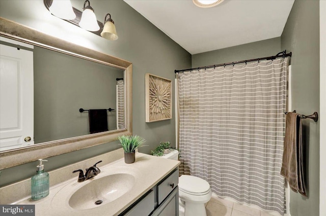 159 Waterford Ln, Reading, PA 19606 - full bath with vanity, toilet, tile patterned floors, and a shower with curtain