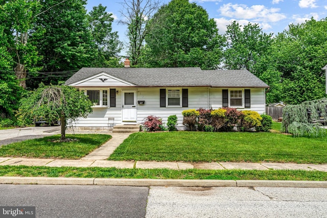 117 2nd Ave, Lindenwold, NJ 08021 - view of front of house with a front lawn, a chimney, and roof with shingles
