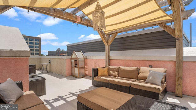547 N 12th St Unit 2, Philadelphia, PA 19123 - view of patio with outdoor lounge area and a pergola