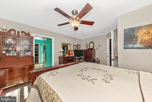 343 Mill Farm Trl, Berkeley Springs, WV 25411 - bedroom featuring wood finished floors and ceiling fan