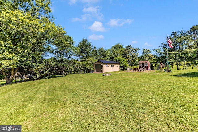343 Mill Farm Trl, Berkeley Springs, WV 25411 - view of green lawn with an outdoor structure