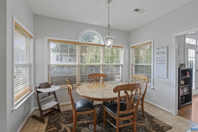 989 Clearfields Ln, Crozet, VA 22932 - dining area featuring healthy amount of natural light, baseboards, and light tile patterned floors